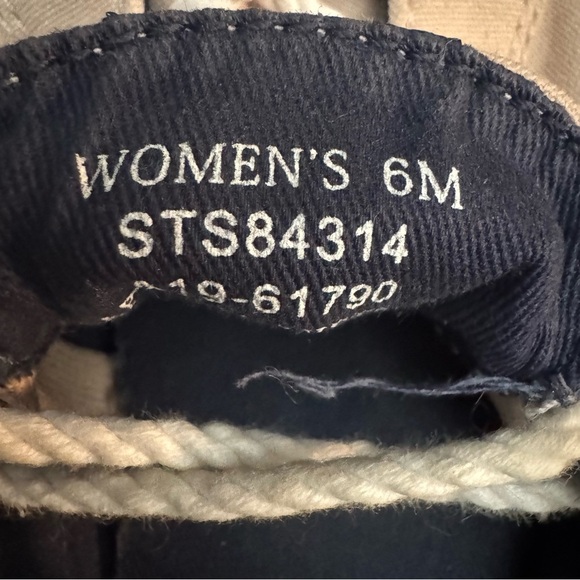 Sperry Boat Shoes Women’s Crest Vibe Size 6 Medium Tan Canvas W/ Top Sider - Picture 4 of 5